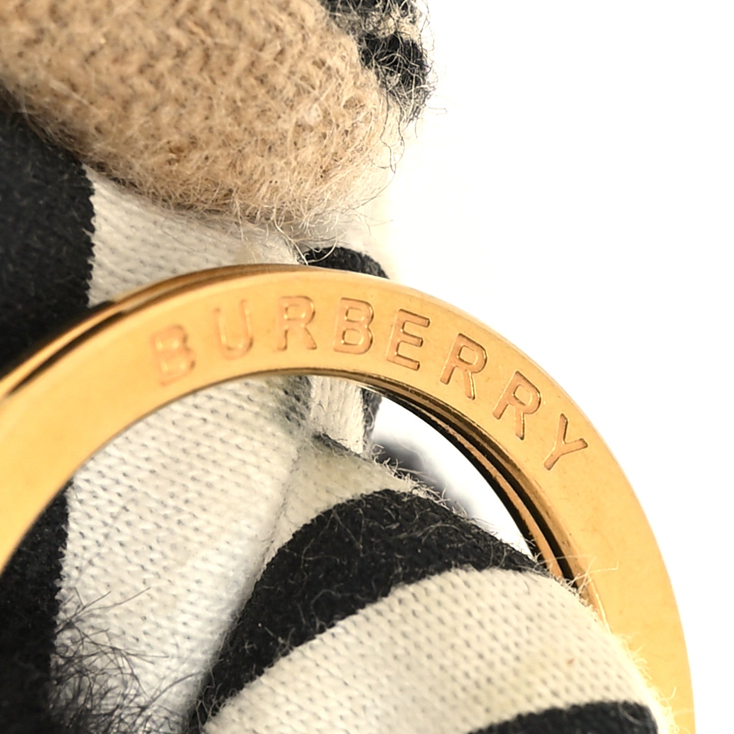Burberry Cashmere Thomas Zebra Costume Teddy Bear Keychain Charm Black White 3 of 4