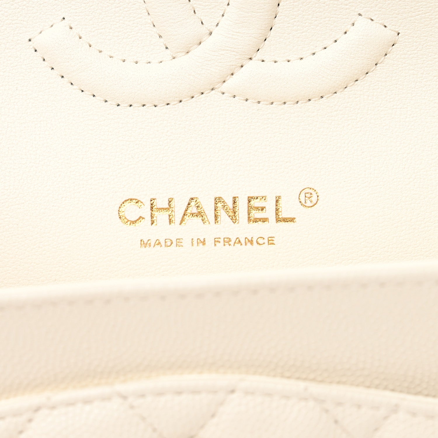 Chanel Caviar Quilted Medium Double Flap White 6 of 11