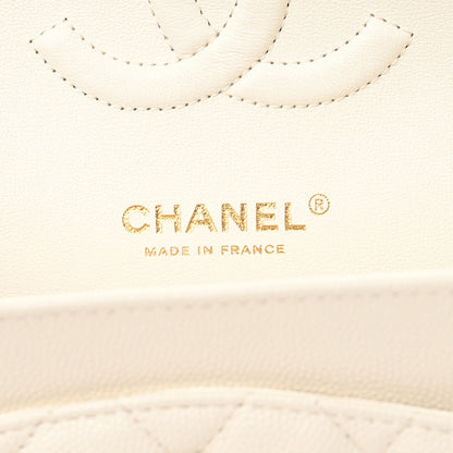 Chanel Caviar Quilted Medium Double Flap White 6 of 11
