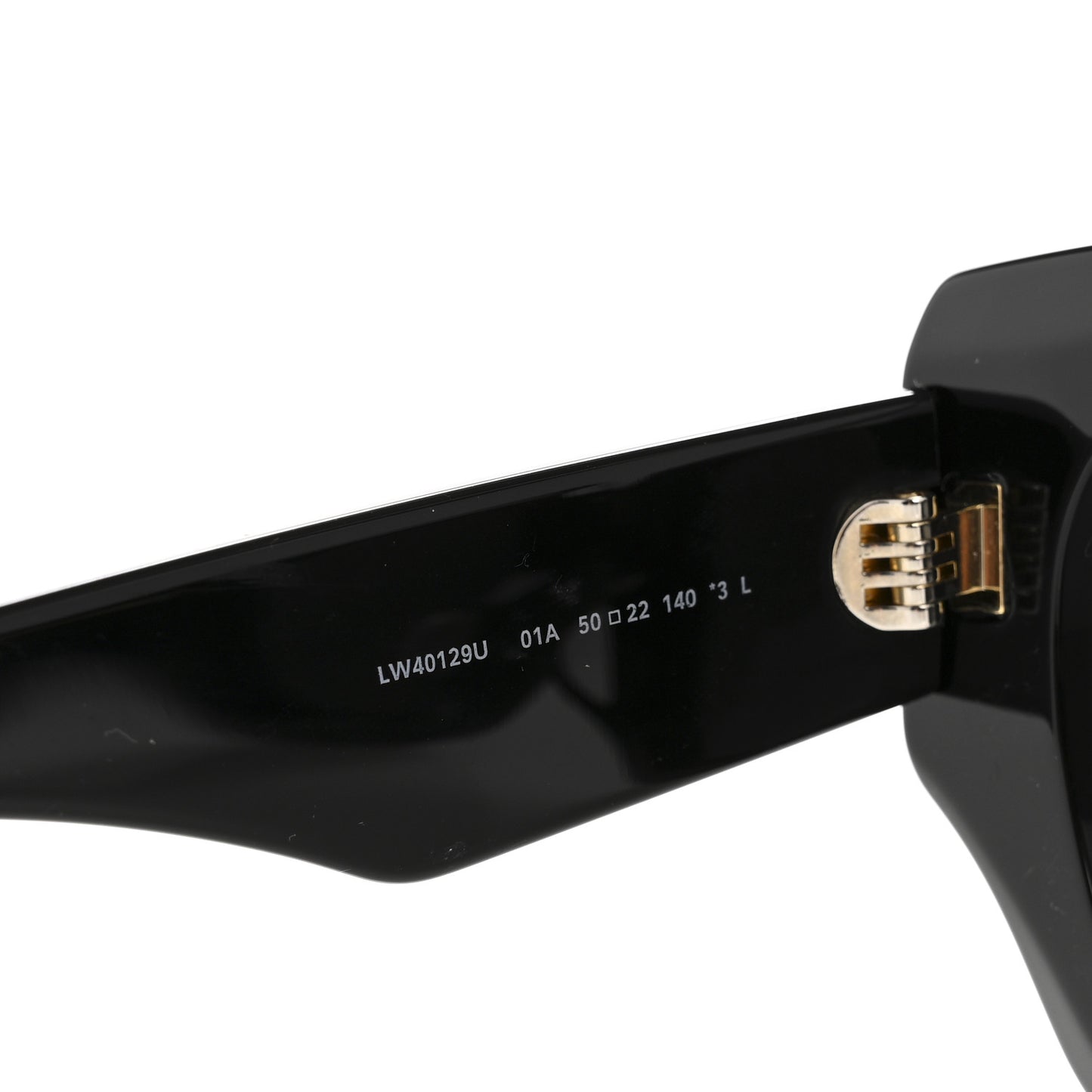 Acetate Anagram Square Screen Sunglasses LW40129U Black