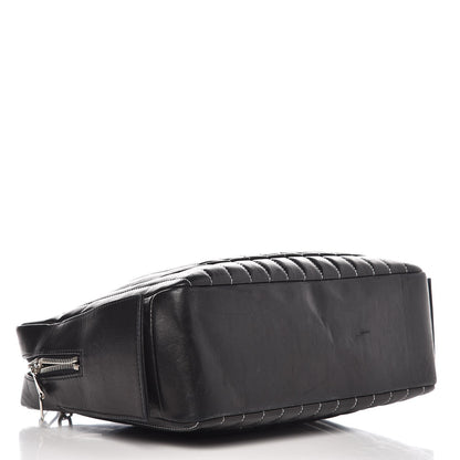 Chanel Lambskin Vertical Quilted Mademoiselle Small Camera Case Black 4 of 8