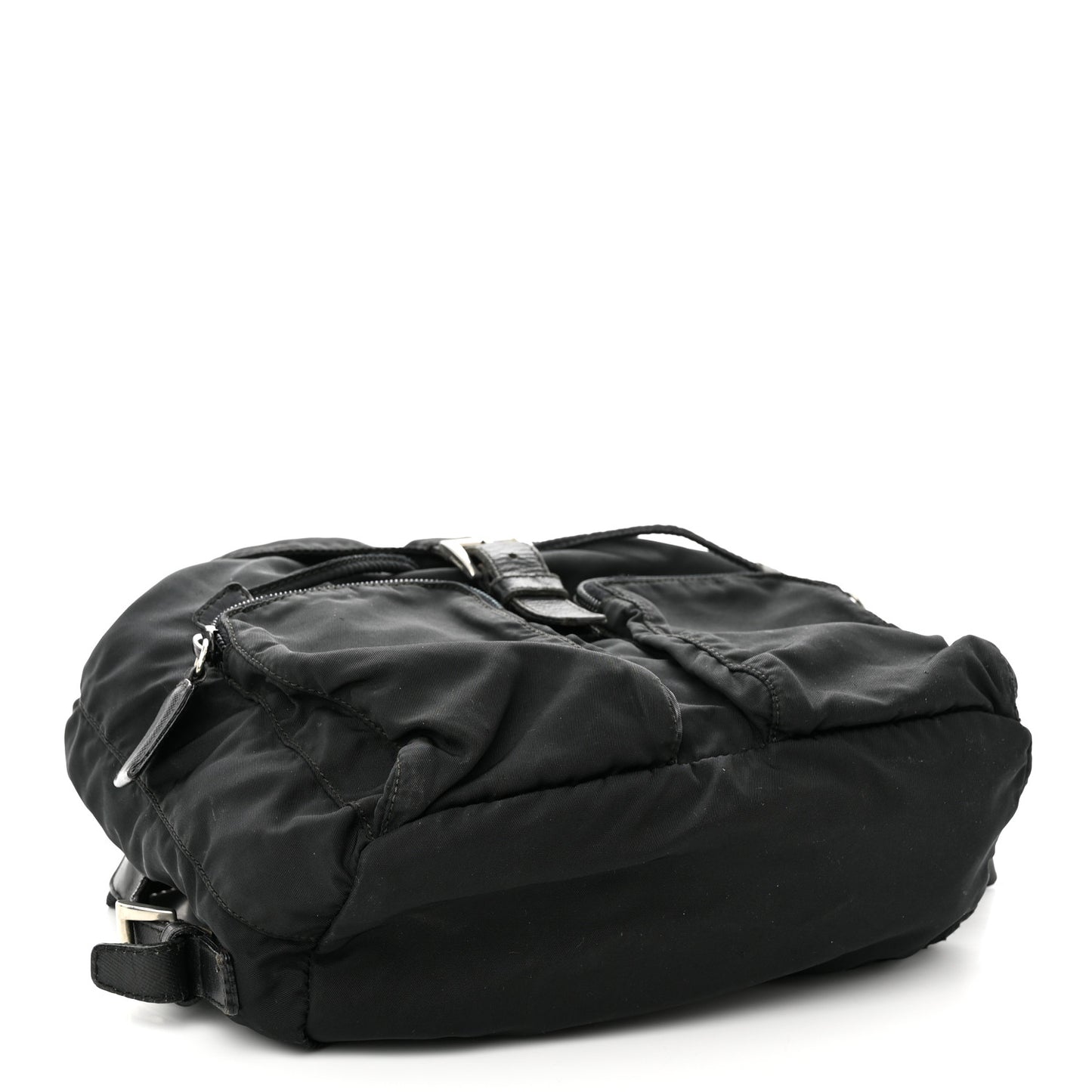 Tessuto Nylon Saffiano Small Backpack Black