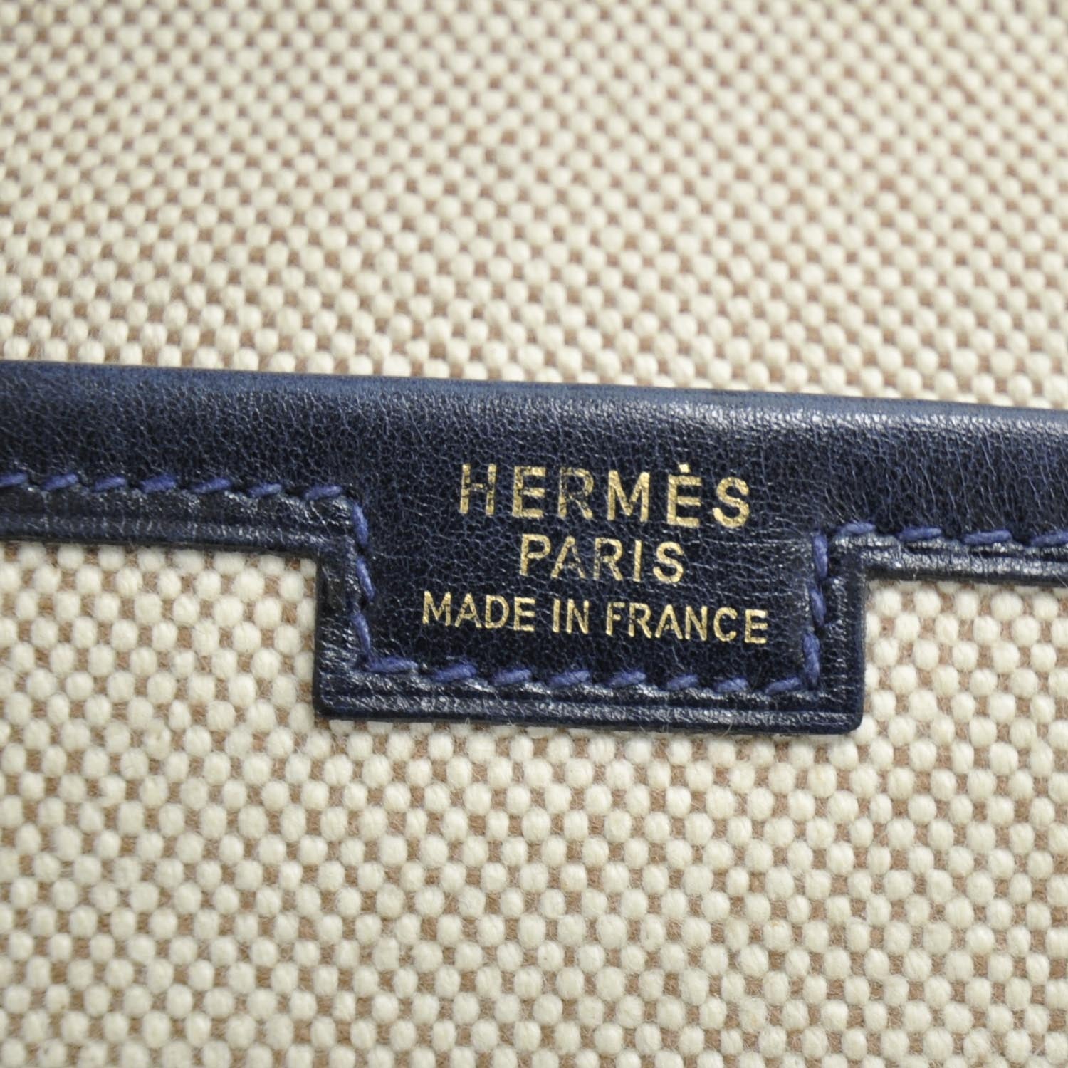 Hermes Toile Leather Jige PM Clutch Navy Bleu 6 of 8