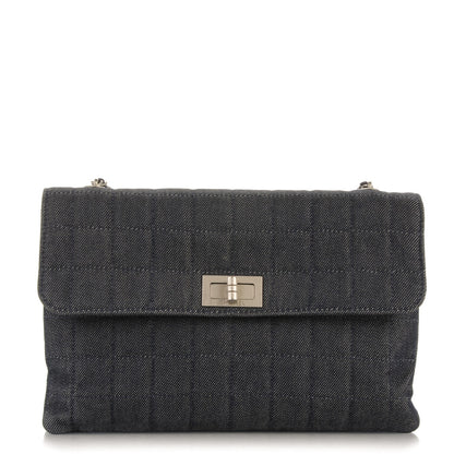 Chanel Denim Chocolate Bar Mademoiselle Flap Blue 1 of 8