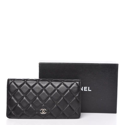 Chanel Lambskin Quilted Yen Wallet Black 11 of 11