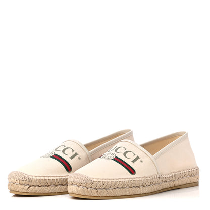 Gucci Canvas Logo Espadrilles 40 Greggio White 2 of 8