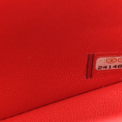 Chanel Caviar Chevron Quilted Mini Rectangular Flap Red 7 of 10