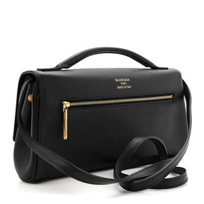 Balenciaga Smooth Calfskin Small Bel Air Clutch On Strap Black 2 of 10