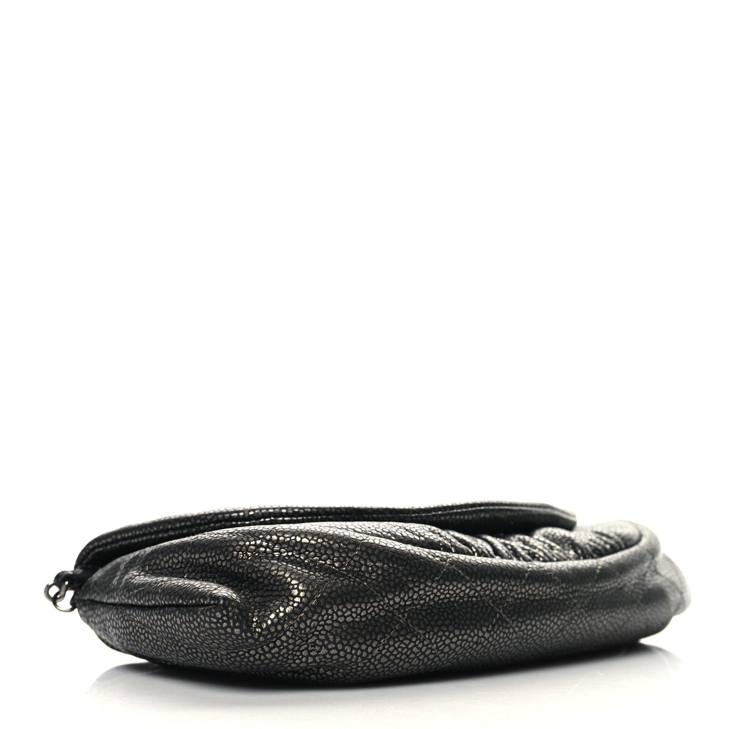 Metallic Caviar Half Moon Wallet On Chain WOC Bronze