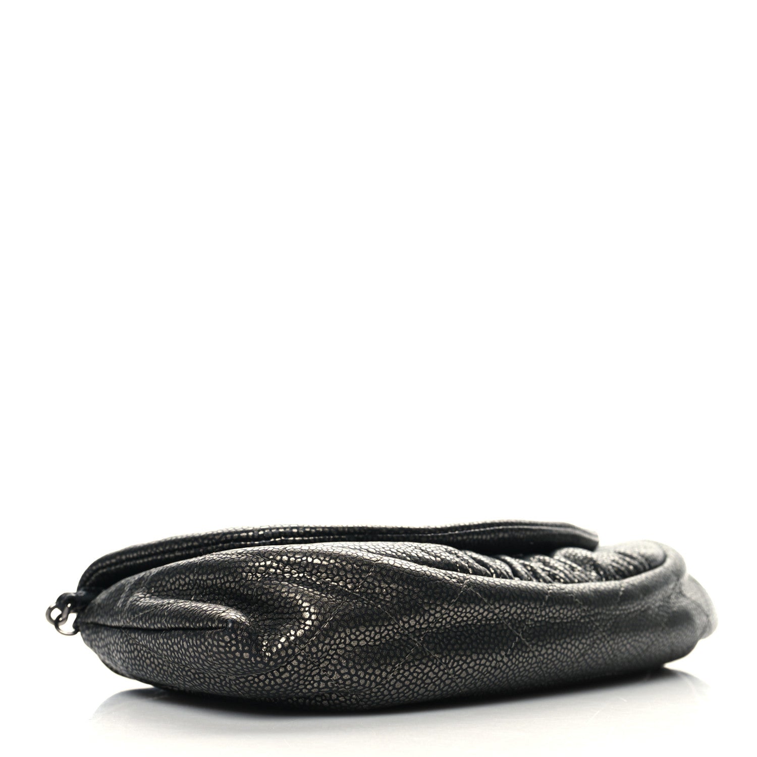 Chanel Metallic Caviar Half Moon Wallet On Chain WOC Bronze 4 of 12
