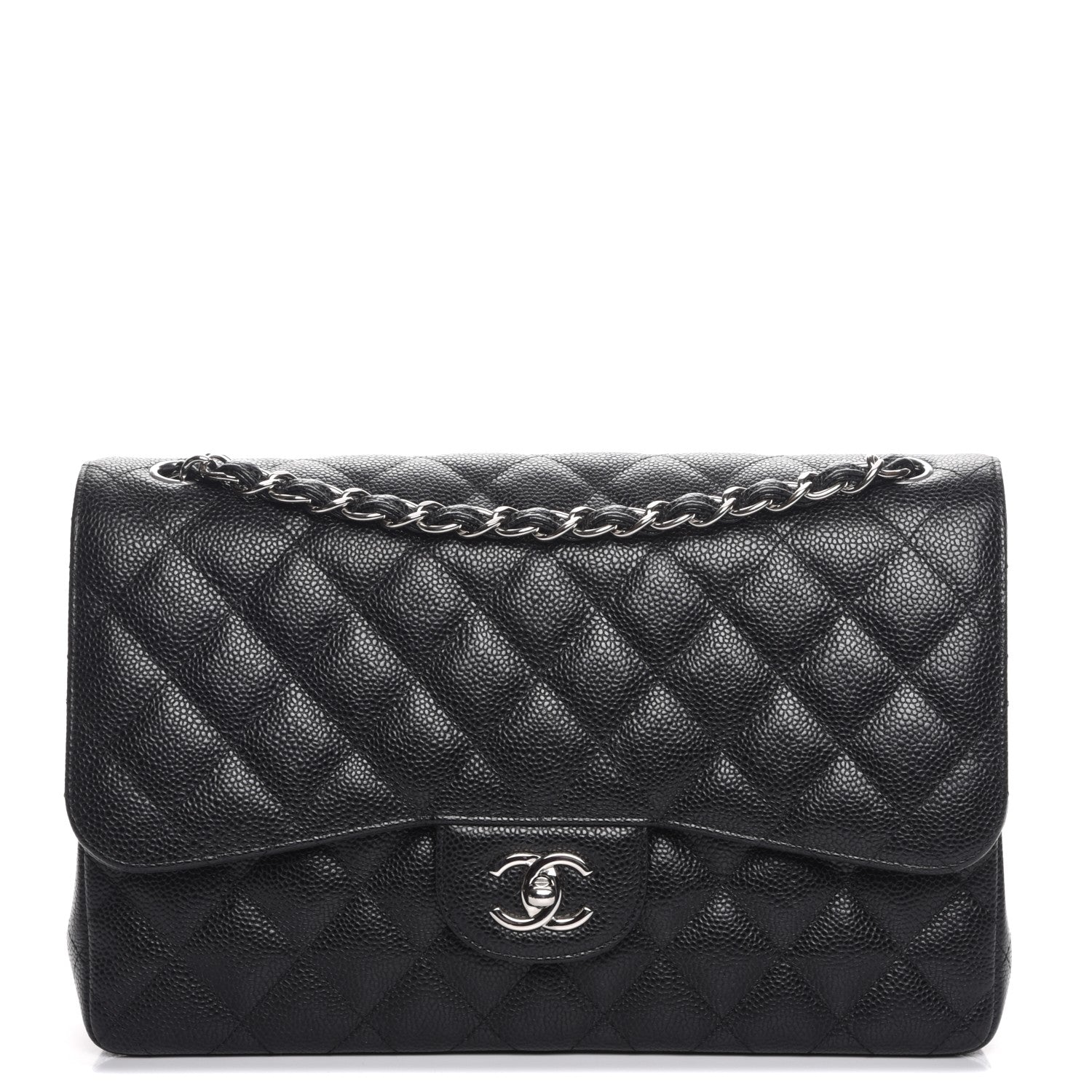 Chanel Caviar Quilted Jumbo Double Flap Black 1 of 8