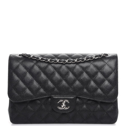Chanel Caviar Quilted Jumbo Double Flap Black 1 of 8