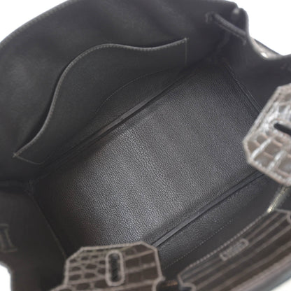 Hermes Shiny Niloticus Crocodile Birkin 30 Graphite 9 of 9