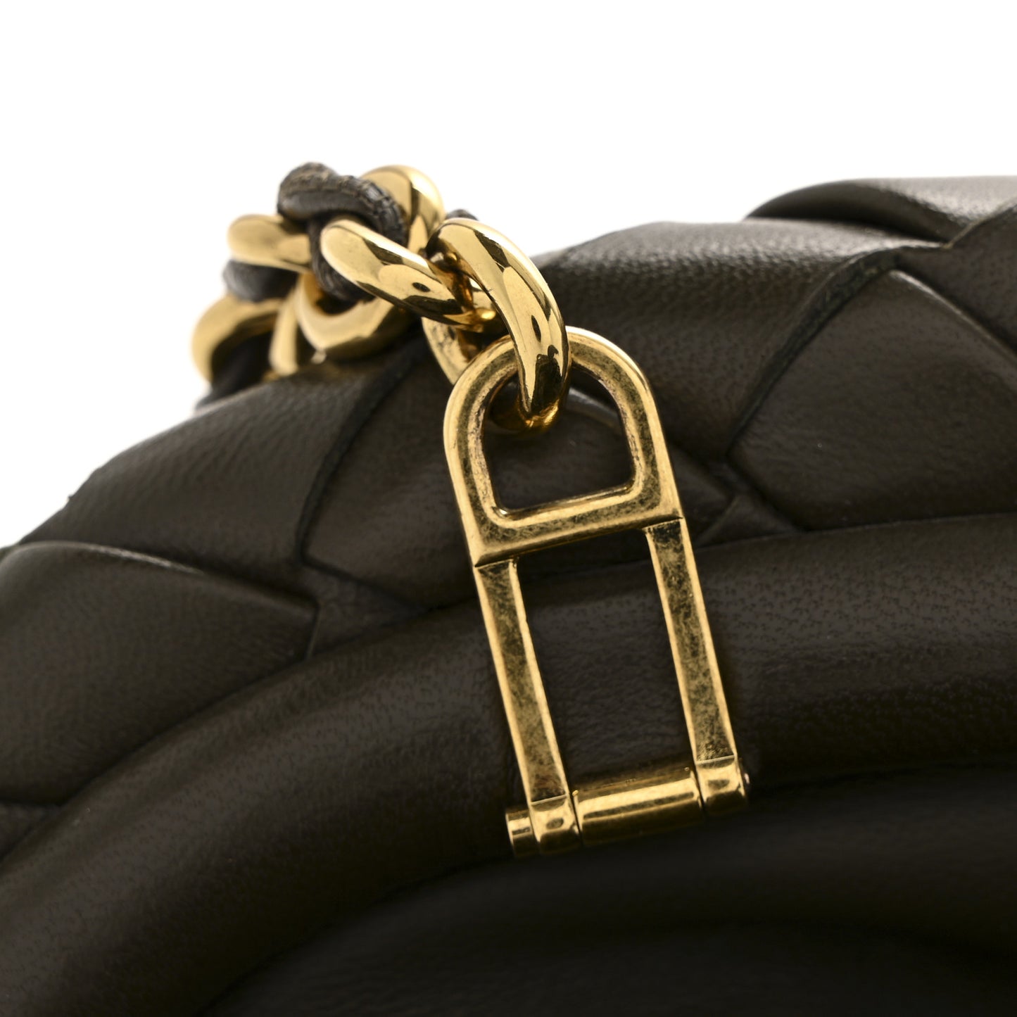 Nappa Intrecciato Teen The Lauren 1980 Clutch With Chain Khaki