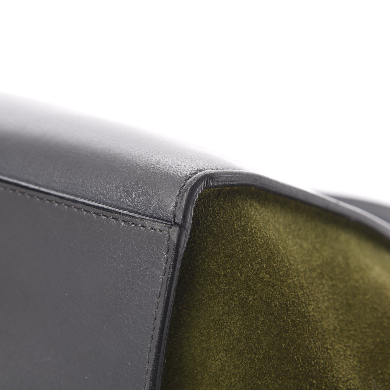 Celine Calfskin Suede Medium Tri-Color Trapeze Navy 11 of 20