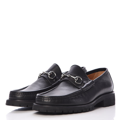 Gucci Laredo Calfskin Mens Horsebit Loafers 9 Black 4 of 14