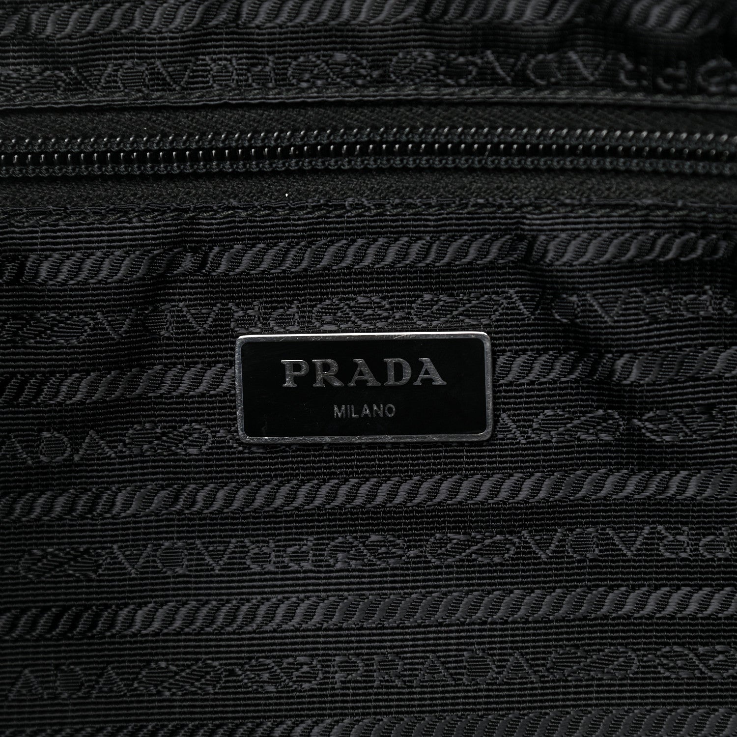 Prada Tessuto Nylon Saffiano Tote Black 5 of 7