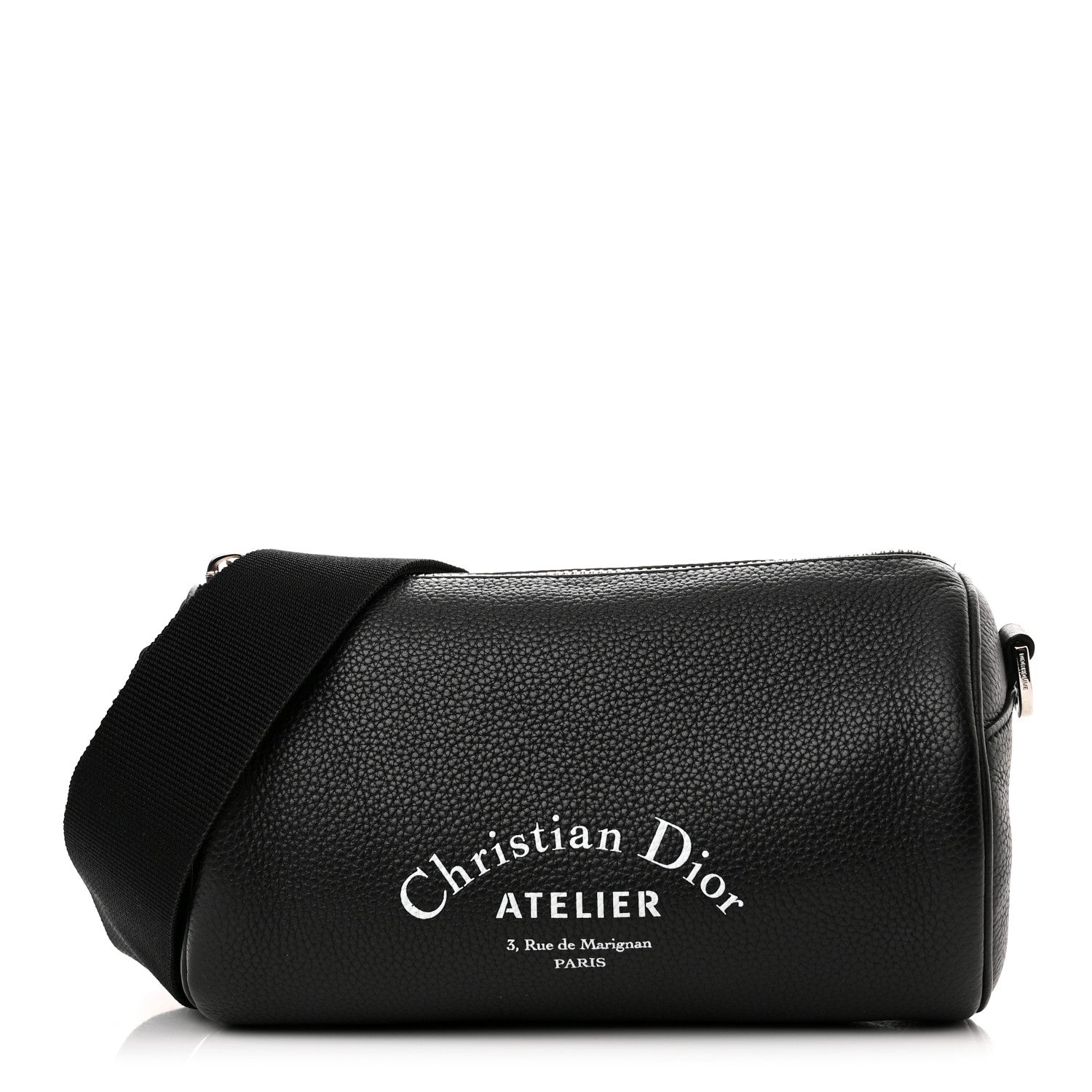 Christian Dior HOMME Grained Calfskin Mens Roller Pouch Black 1 of 10