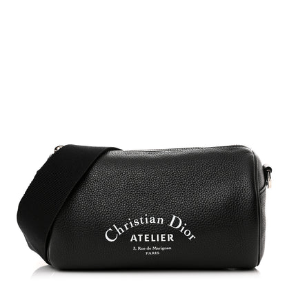 Christian Dior HOMME Grained Calfskin Mens Roller Pouch Black 1 of 10