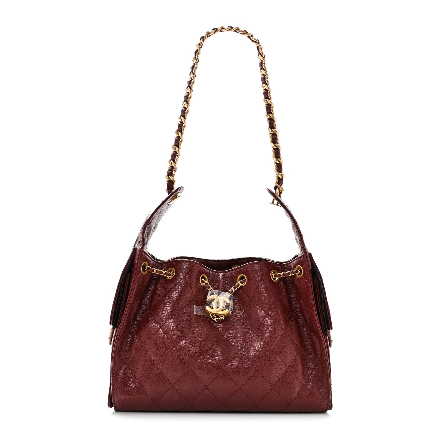 Chanel Caviar Quilted Small Chanel 25 Handbag Burgundy 1 of 10
