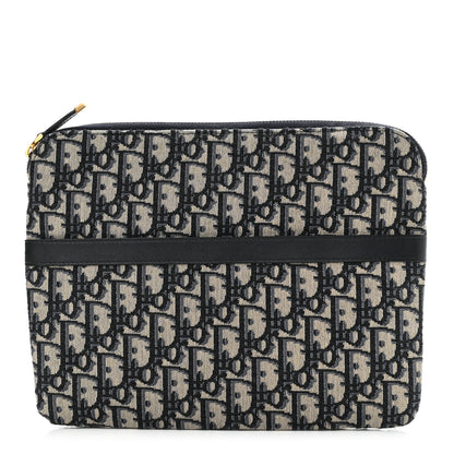 Christian Dior Oblique Pouch Clutch Blue 1 of 9
