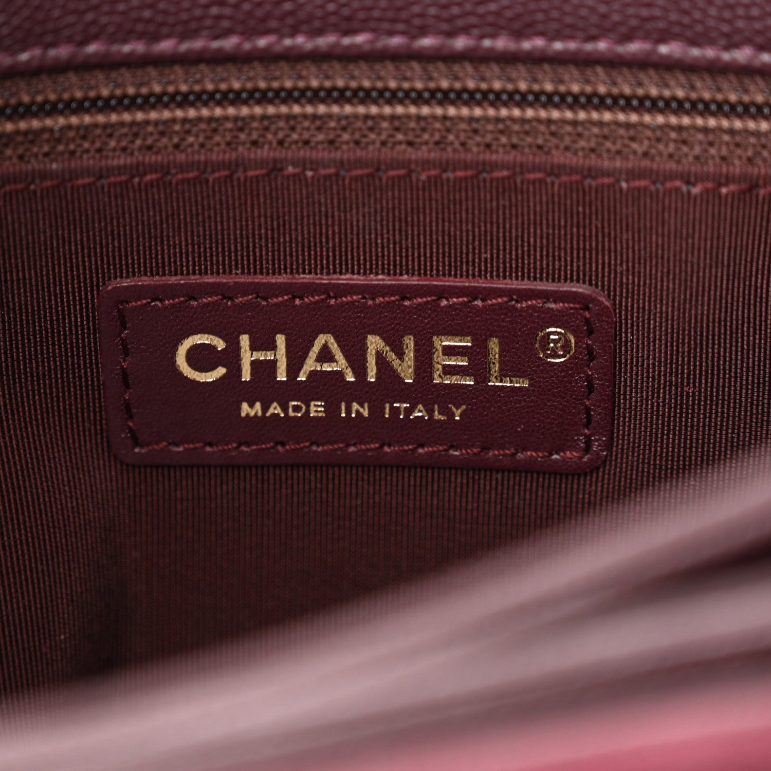 Chanel Caviar Suede Stitched Lady Coco Flap Burgundy 6 of 12