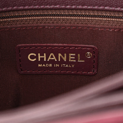 Chanel Caviar Suede Stitched Lady Coco Flap Burgundy 6 of 12