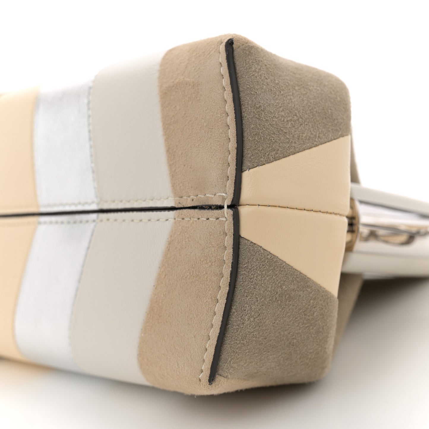 Nappa Suede Striped Inlay Small Fendi First Multicolor