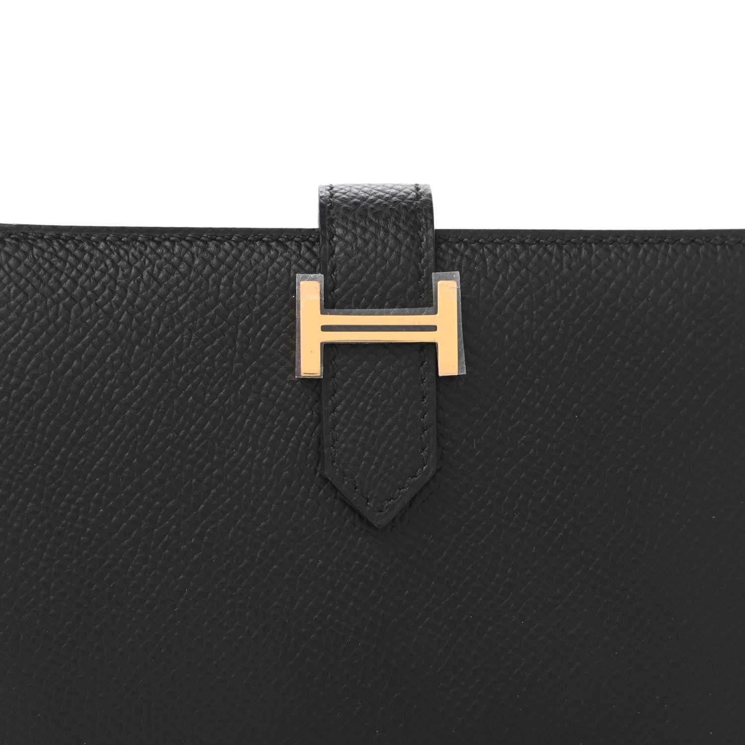 Hermes Epsom Bearn Compact Wallet Black 9 of 10