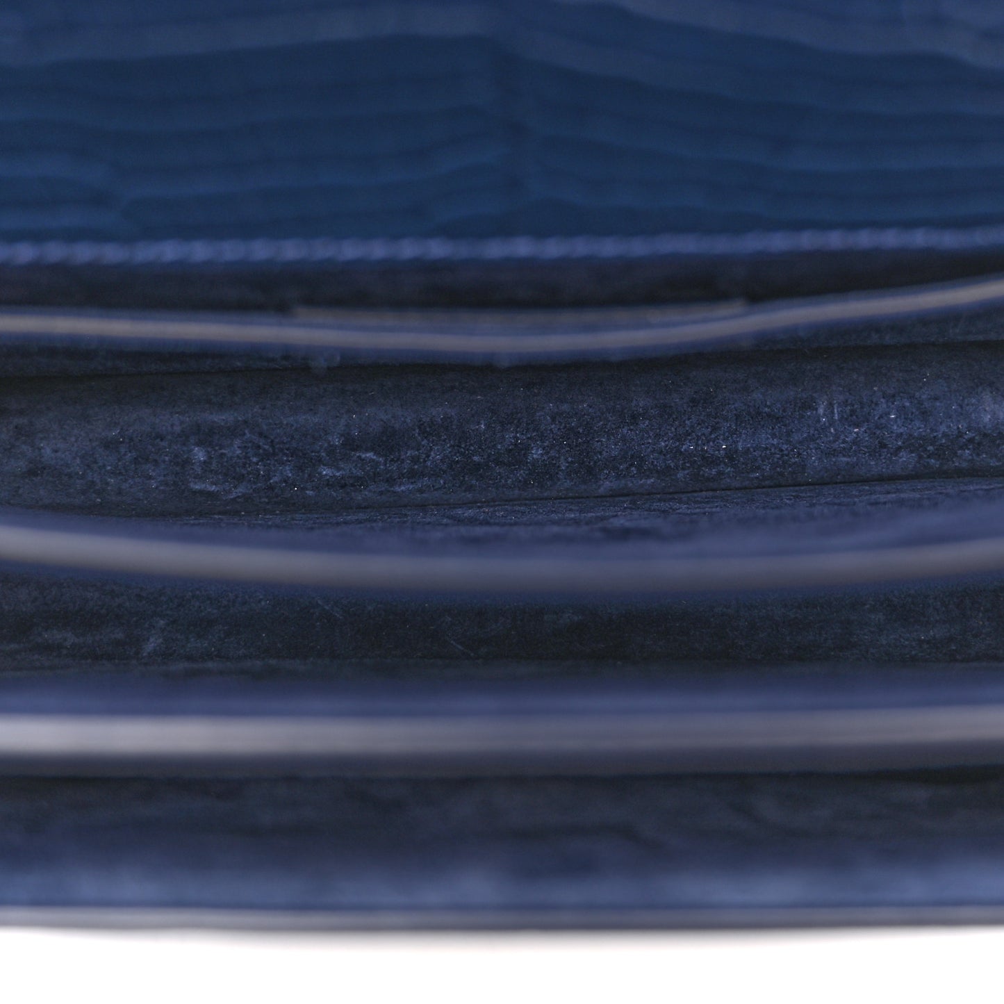 Calfskin Crocodile Embossed Medium Monogram Sunset Navy