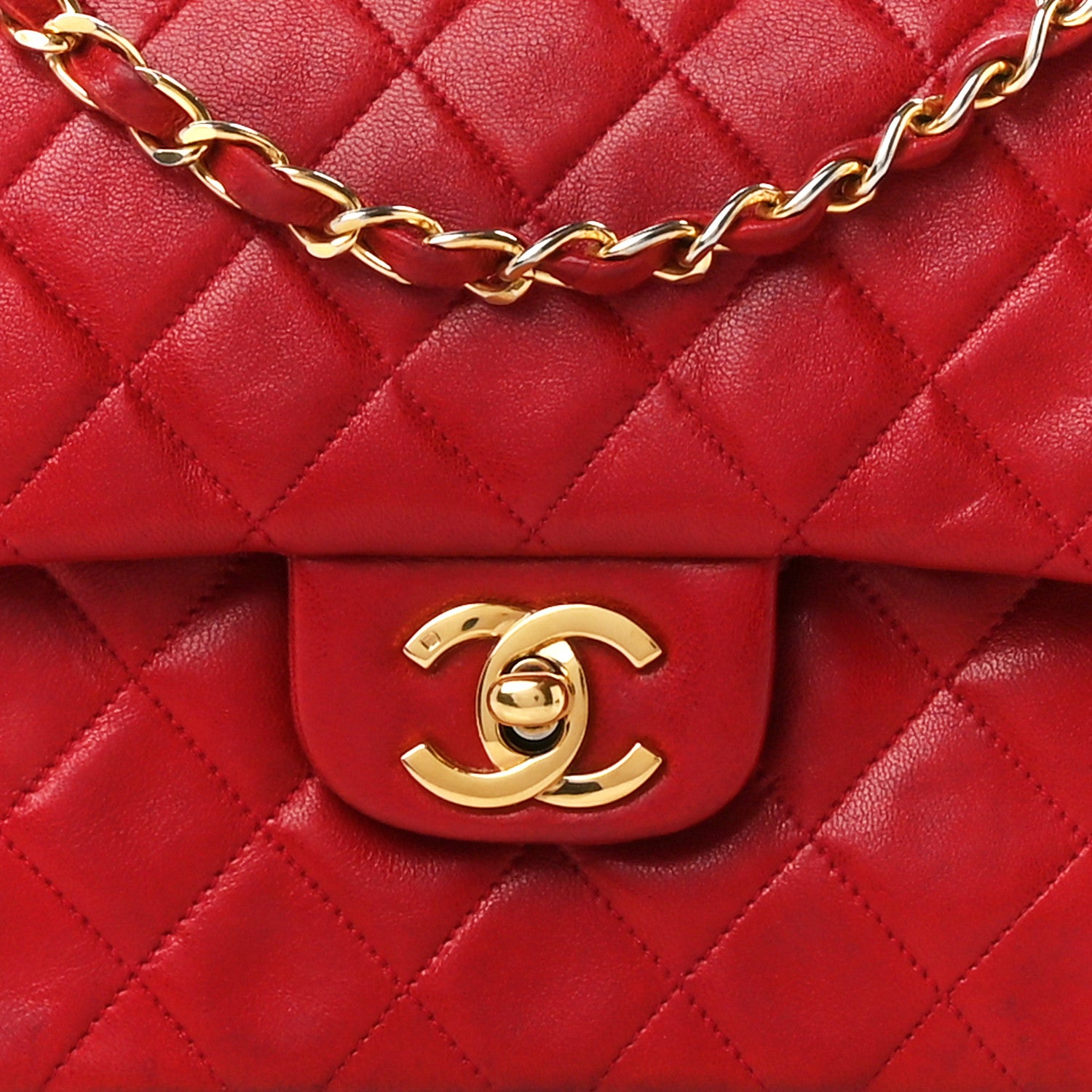 Chanel Lambskin Quilted Small Double Flap Red 7 of 16