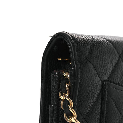 Chanel Caviar Quilted Wallet on Chain WOC Black 12 of 17