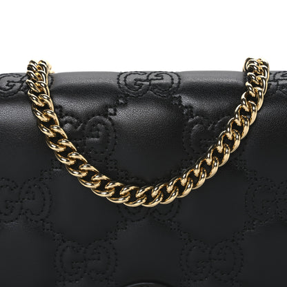 Gucci Calfskin GG Matelasse Chain Wallet Black 7 of 9