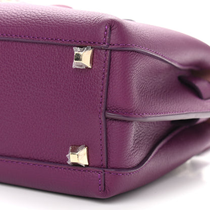 MCM Grained Calfskin Mini Milla Tote Purple 10 of 11