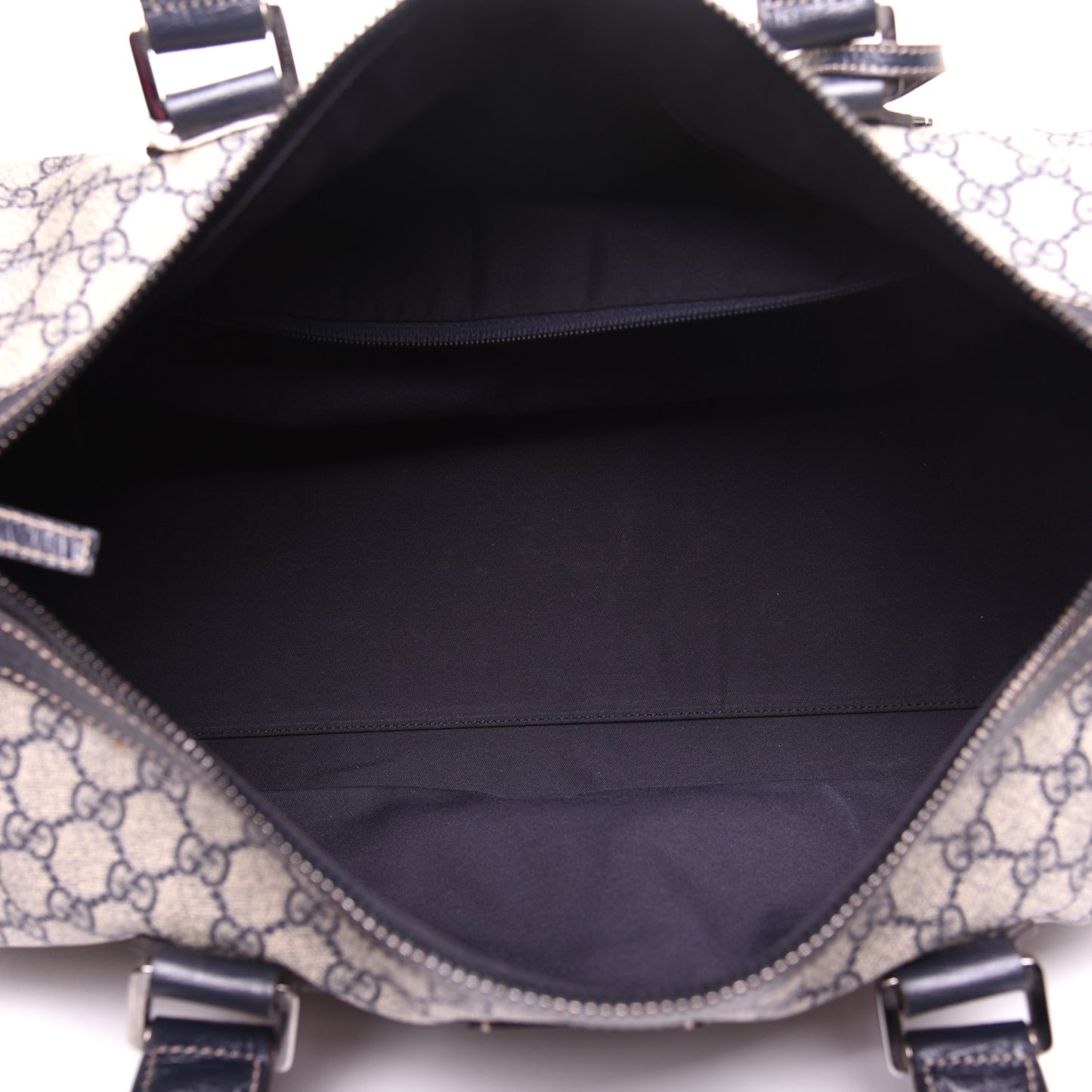 GG Supreme Monogram Web Large Carry On Duffle Bag Navy
