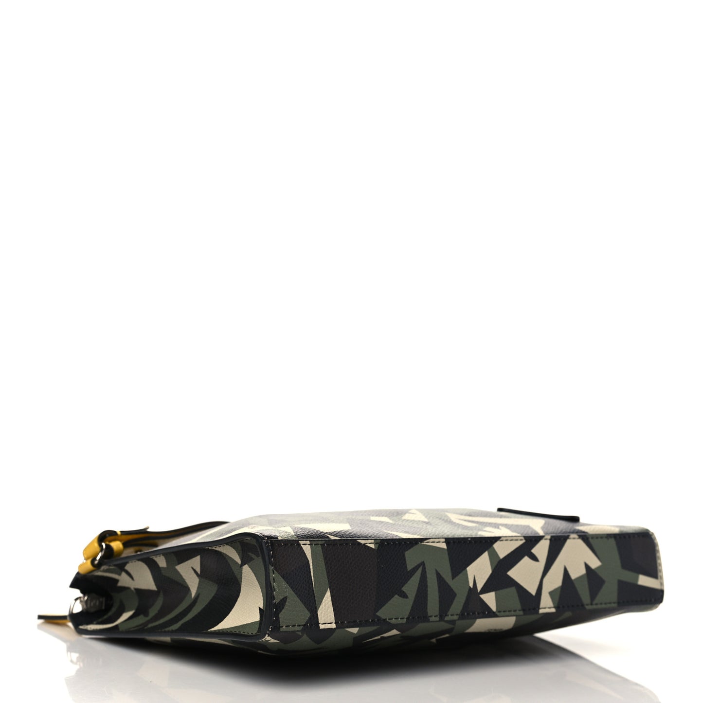 Textured Calfskin Bugs Camouflage Clutch Multicolor Military