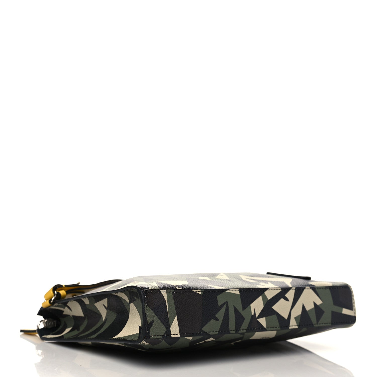 Fendi Textured Calfskin Bugs Camouflage Clutch Multicolor Military 4 of 10