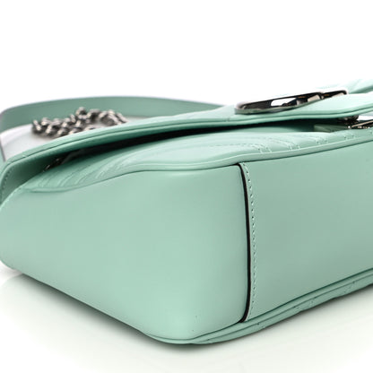 Gucci Calfskin Matelasse Small GG Marmont Shoulder Bag Water Green 5 of 15