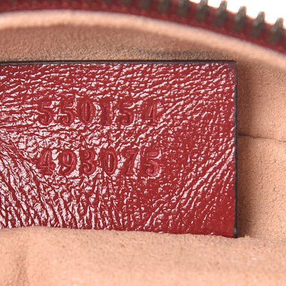 Gucci Glazed Calfskin Matelasse Heart Mini GG Marmont Round Shoulder Bag Romantic Cerise 6 of 10