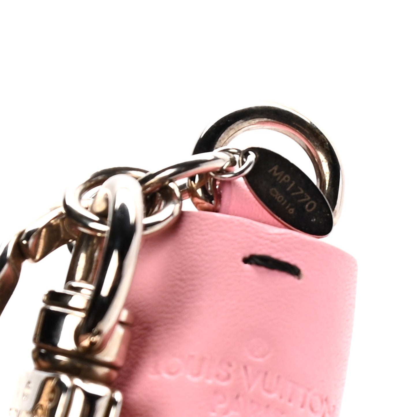Calfskin Tassel Bag Charm Pink