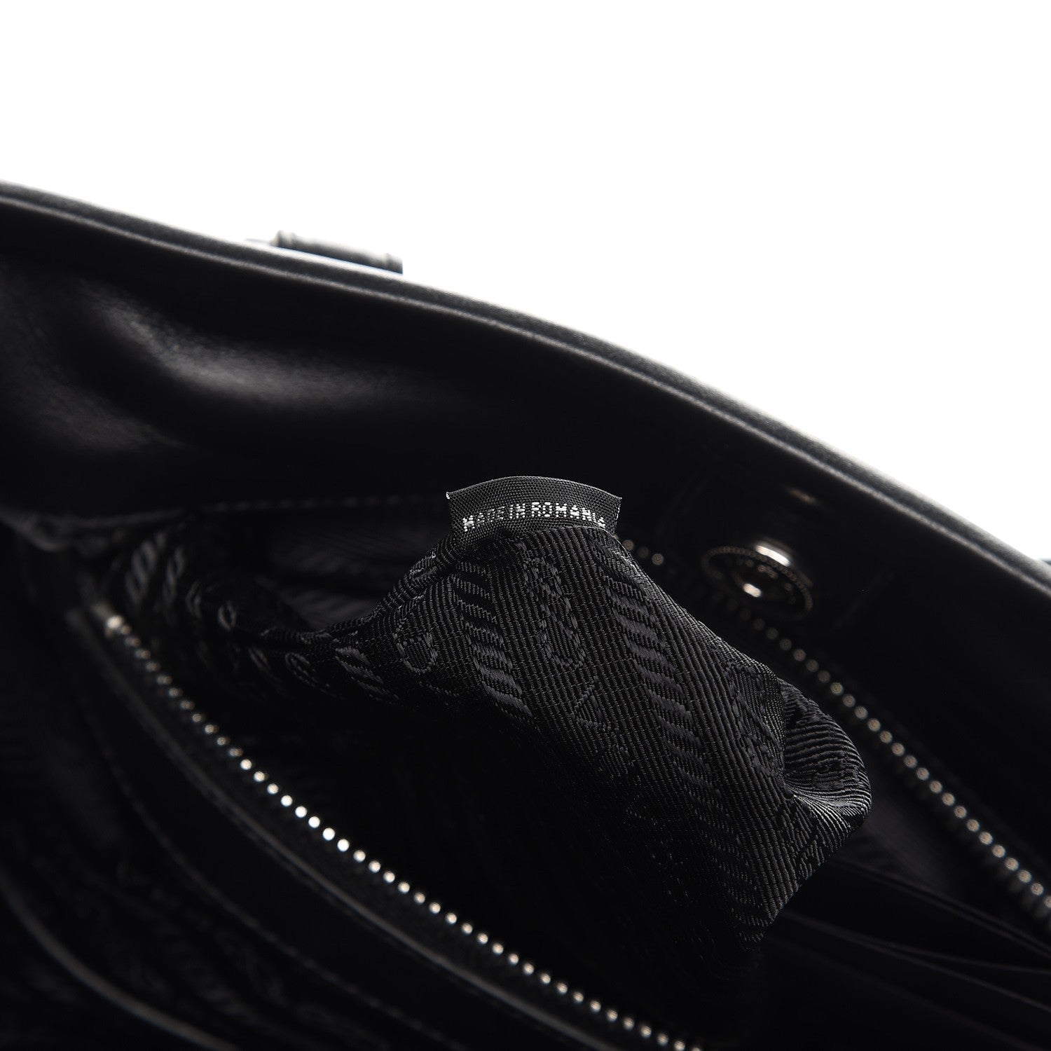 Prada Nylon Tessuto Soft Calf Tote Nero Black 8 of 8