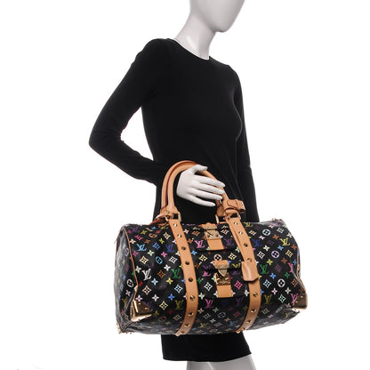 Louis Vuitton Monogram Multicolor Keepall 45 Black 2 of 6