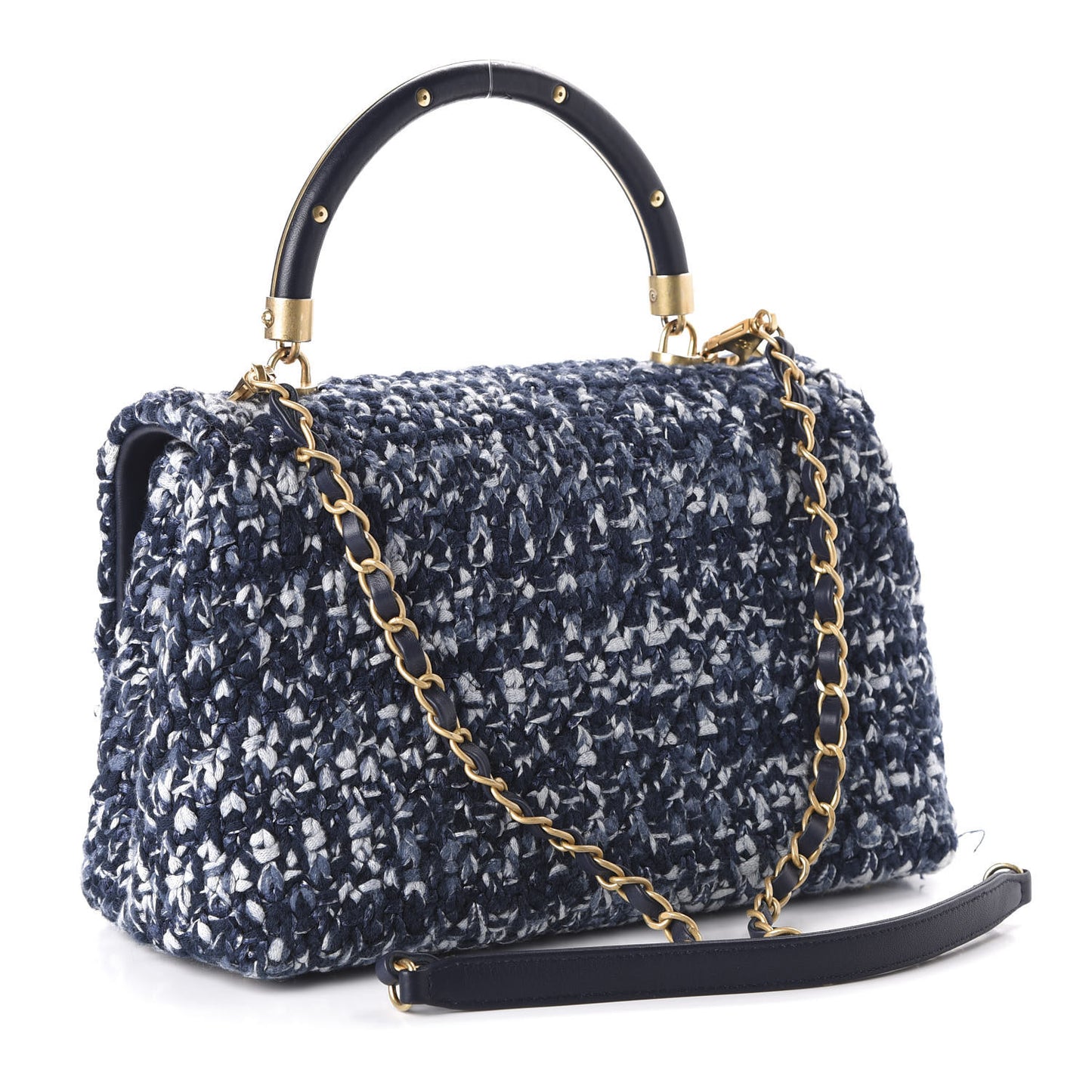 Crochet Small Coco Handle Flap Blue