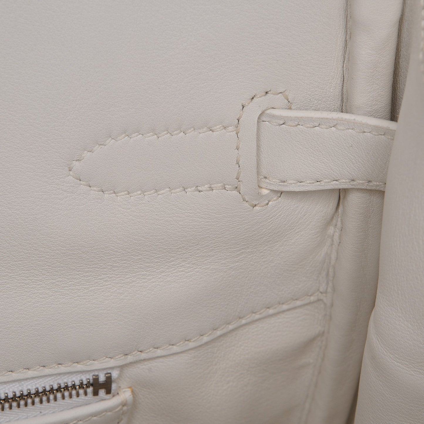 Swift Toile Birkin 35 Blanc Vert Miliatire
