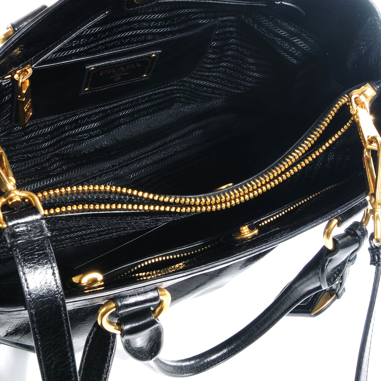 Vitello Shine Tote Nero Black