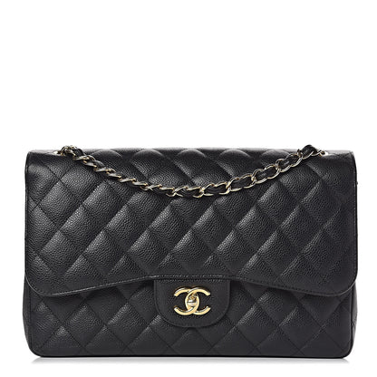 Chanel Caviar Quilted Jumbo Double Flap Black 1 of 12