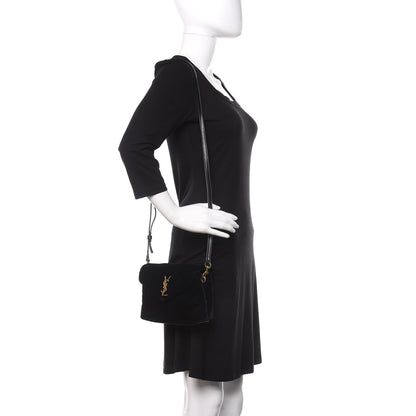 Saint Laurent Velvet Y Quilted Monogram Toy Loulou Chain Satchel French Black 2 of 13
