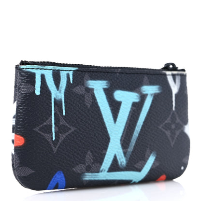 Louis Vuitton Monogram Eclipse LV Graffiti Key Pouch Multicolor 3 of 8