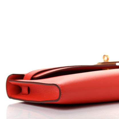 Hermes Swift Kelly Cut Clutch Pochette Capucine 5 of 8