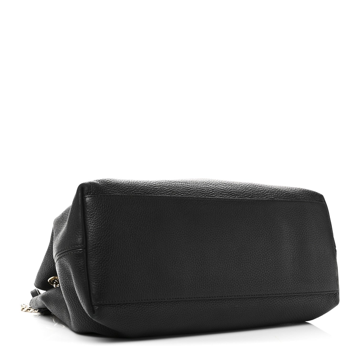 Gucci Pebbled Calfskin Medium Soho Chain Shoulder Bag Black 4 of 10
